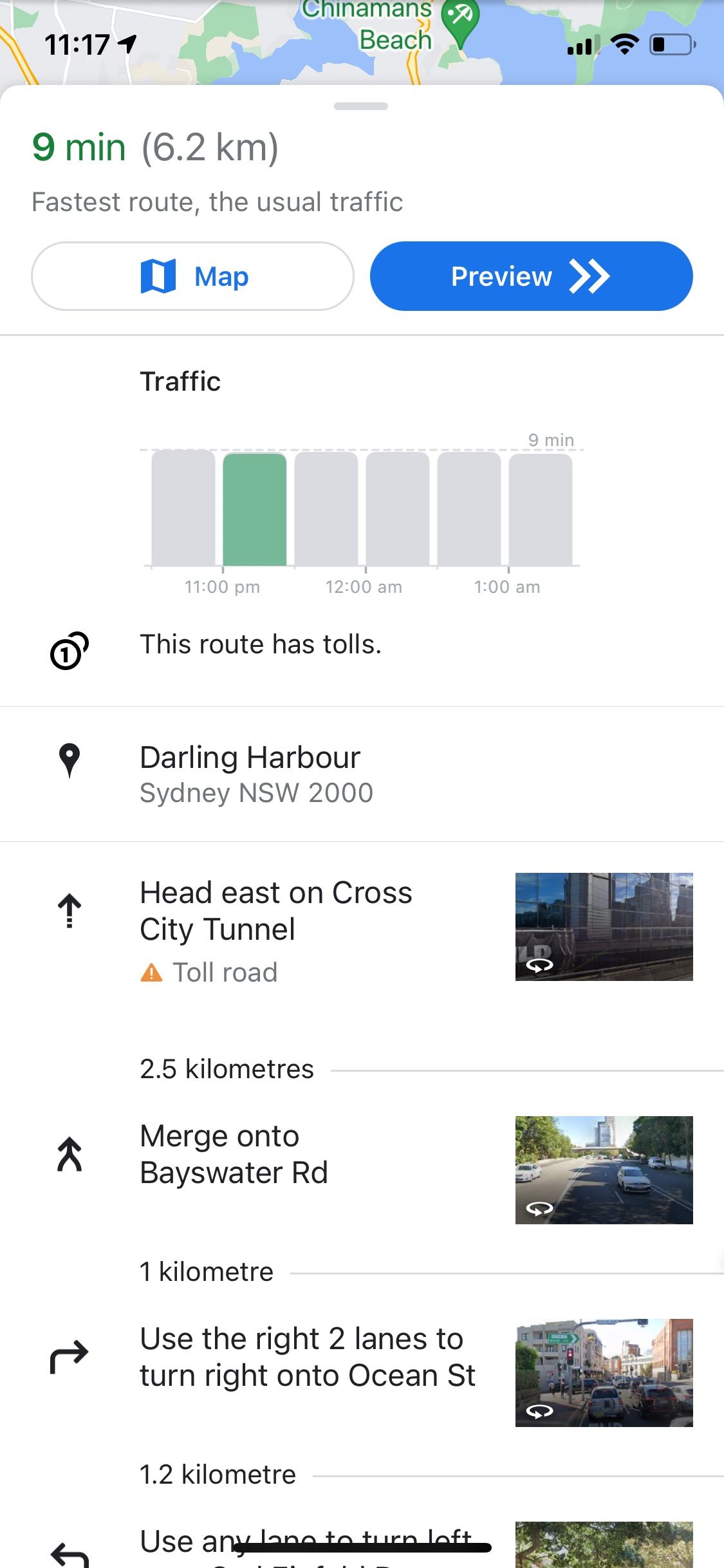 google maps guided directions