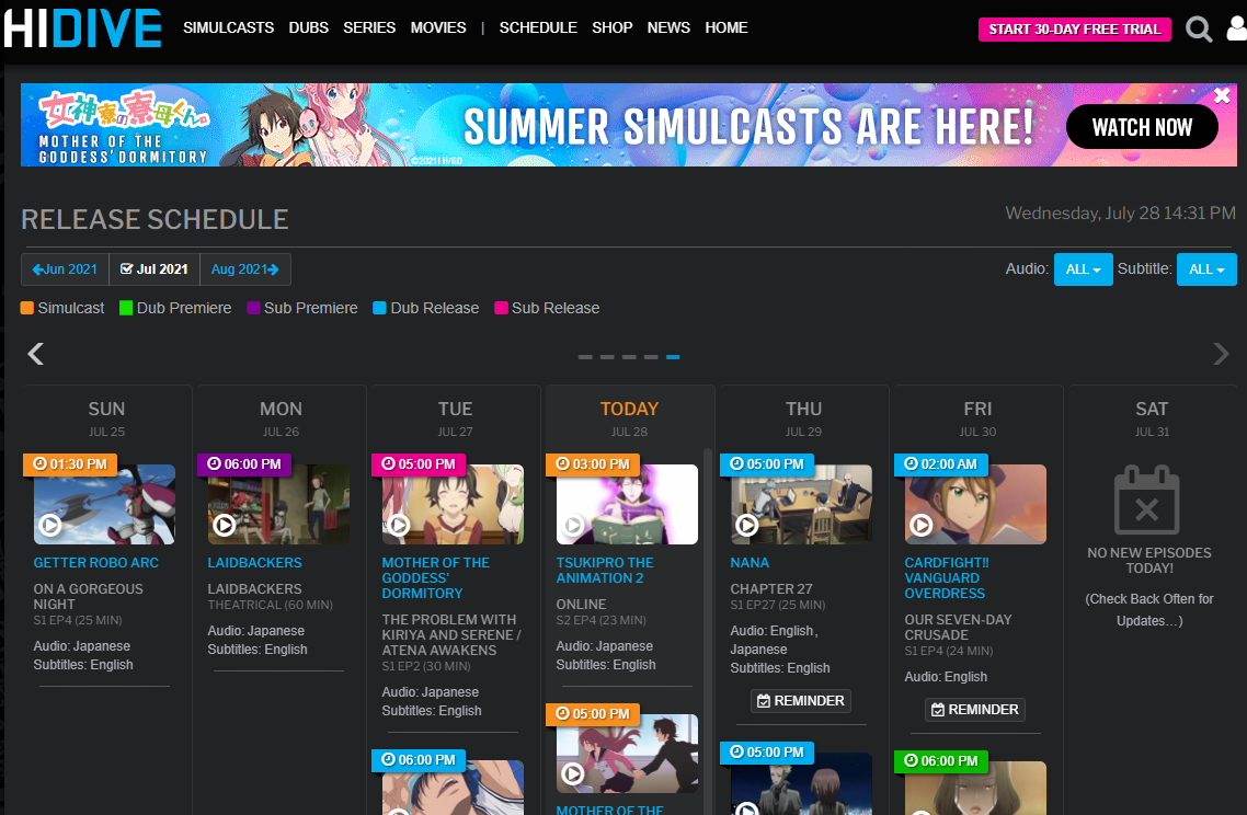 hidive - I 6 migliori servizi di streaming di anime (gratuiti e a pagamento)