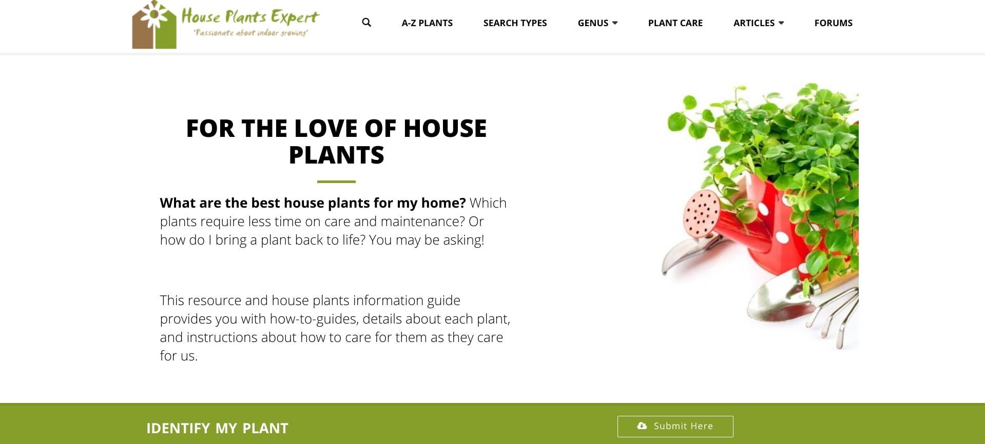 houseplantsexpert scrnsht - 5 siti che possono aiutarti con la cura delle piante d’appartamento