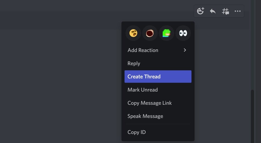 Creating a Discord Thread on desktop