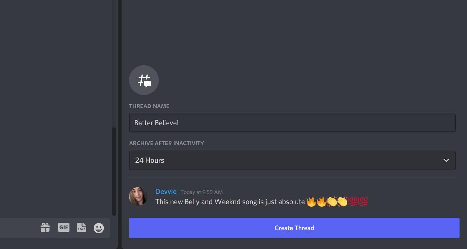 create thread in discord