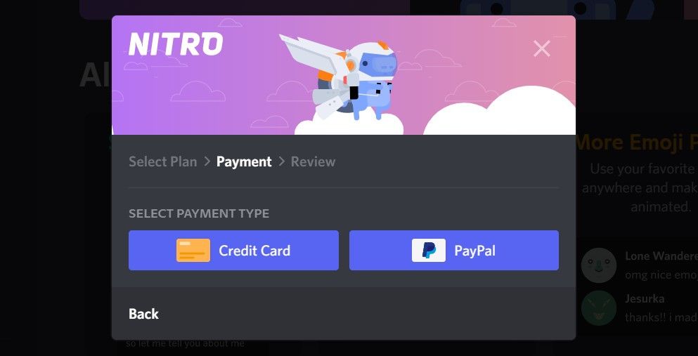 Discord Nitro payment options