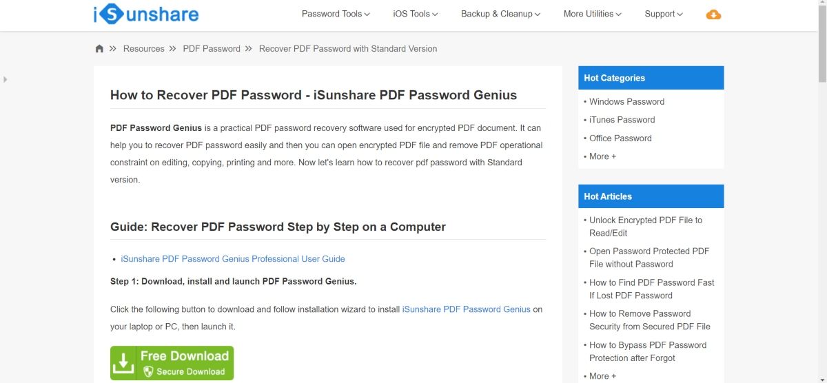 iSunShare - 6 strumenti di rimozione password PDF per sbloccare i file PDF