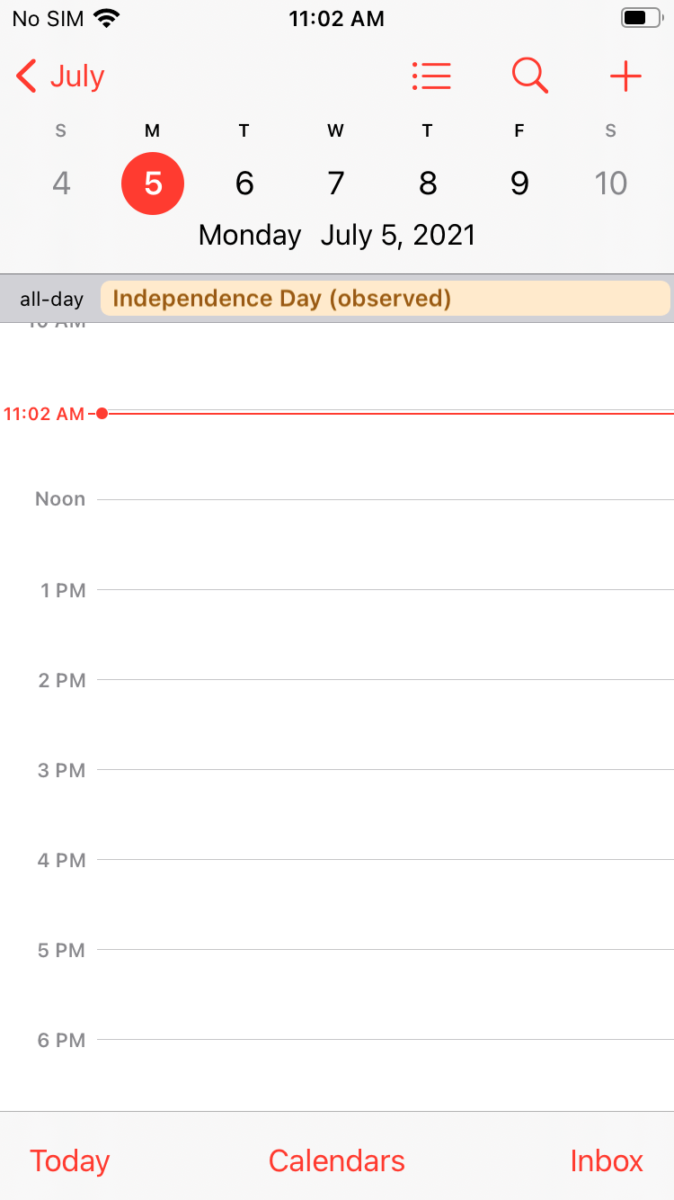ios calendar app