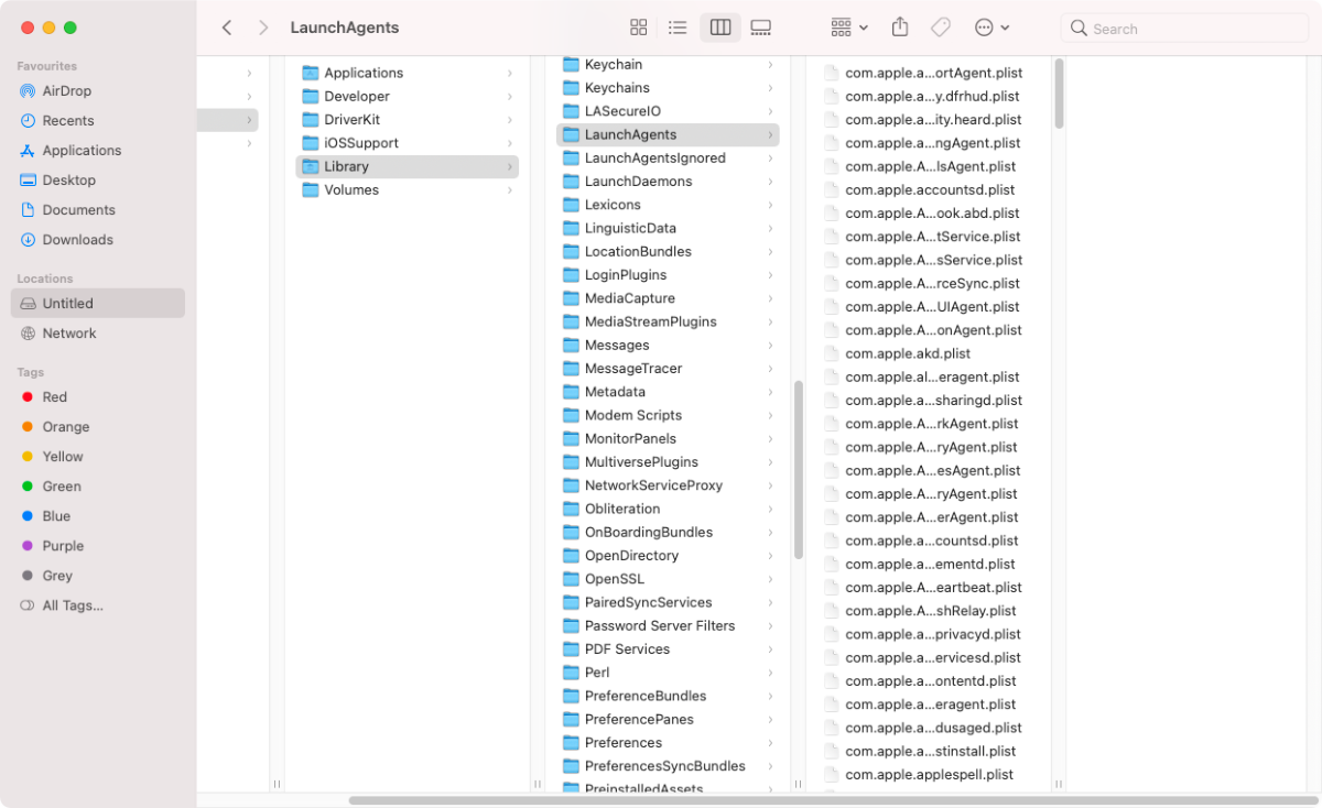 launchagents folder in macOS