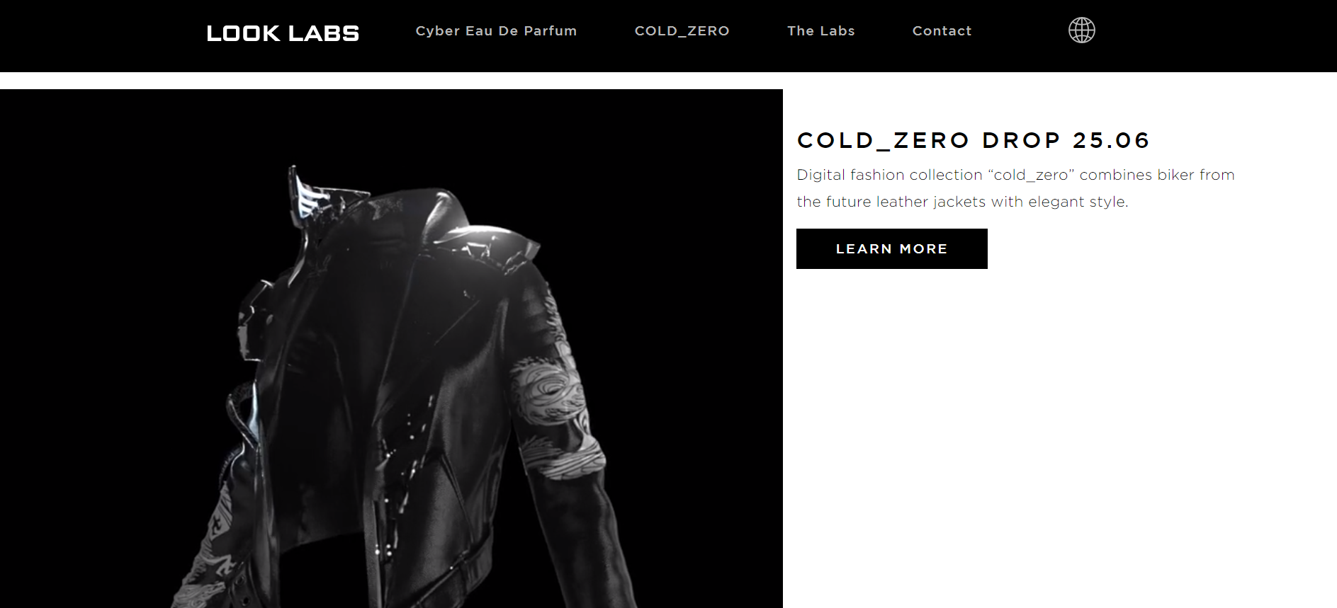 Screen capture of Look Labs website homepage