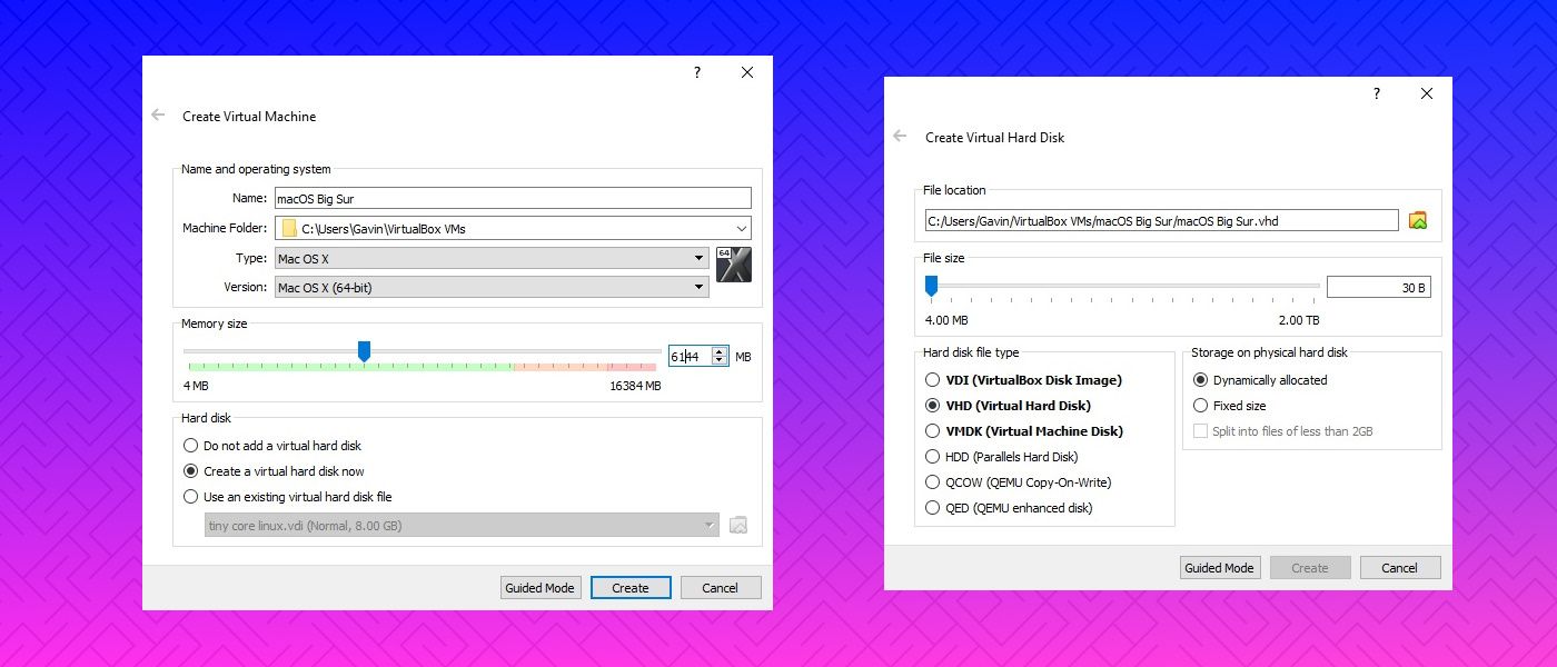 setting up vpn for mac to run windows on a virtual machine