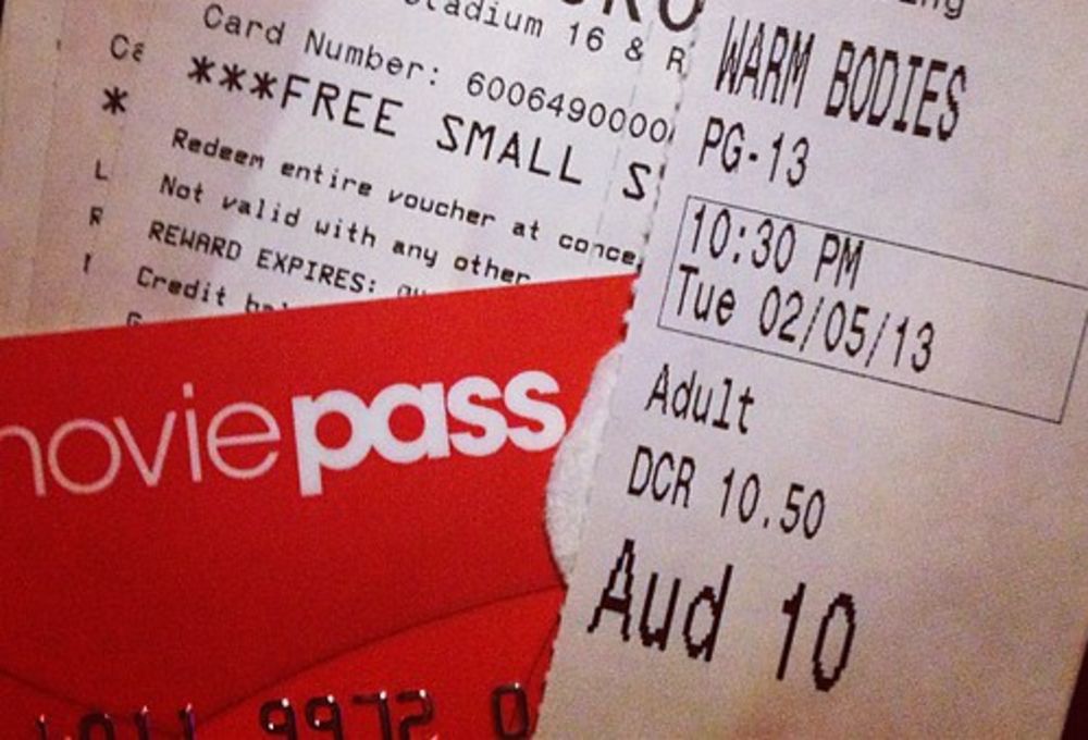 movie pass card and tickets