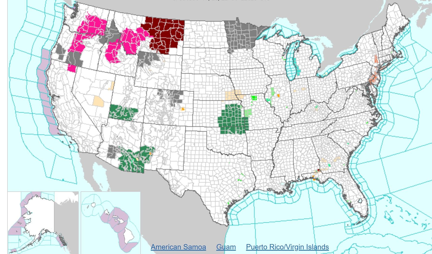 National Weather Service site map