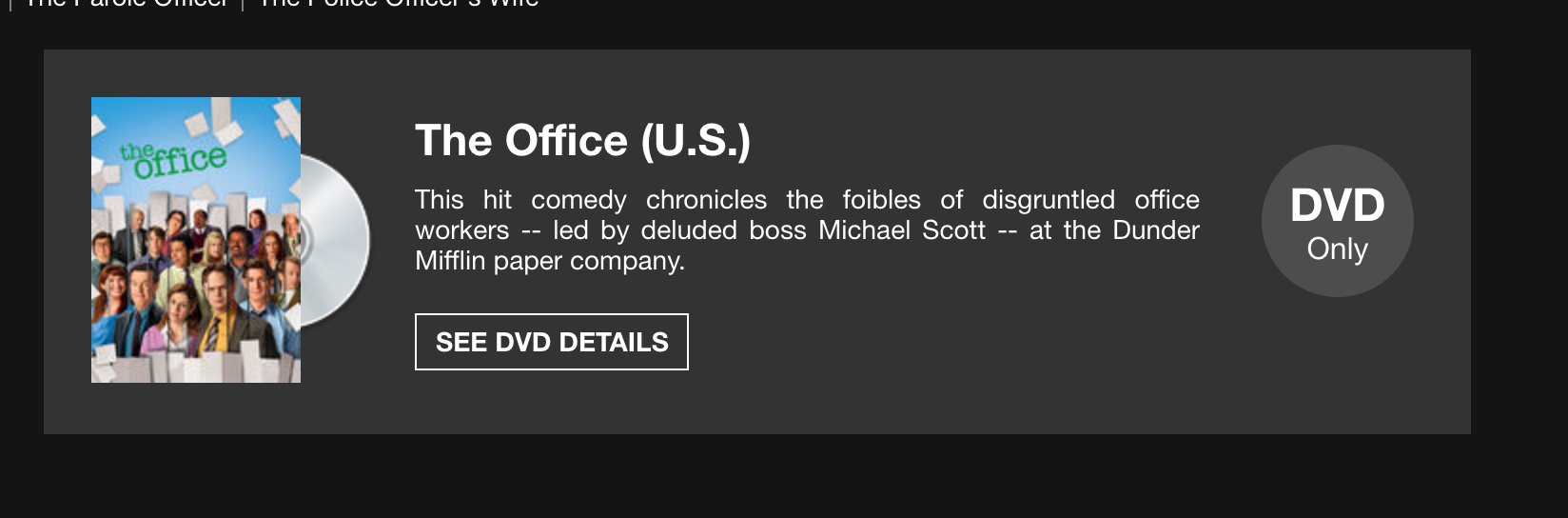 The Office DVD on Netflix