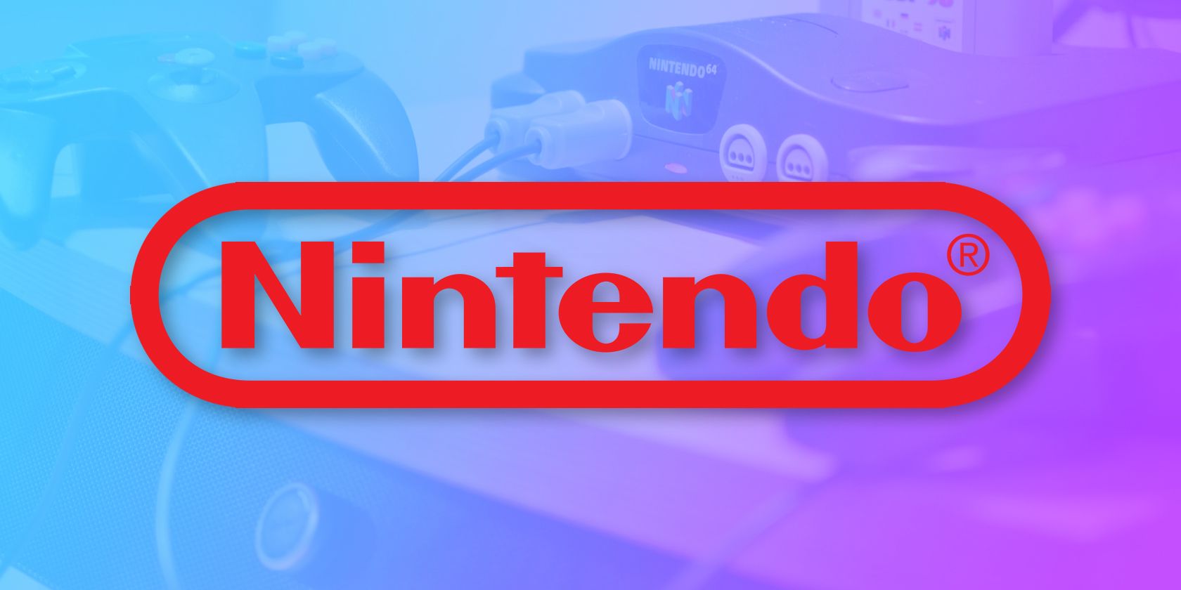 Nintendo logo on a blue and purple gradient