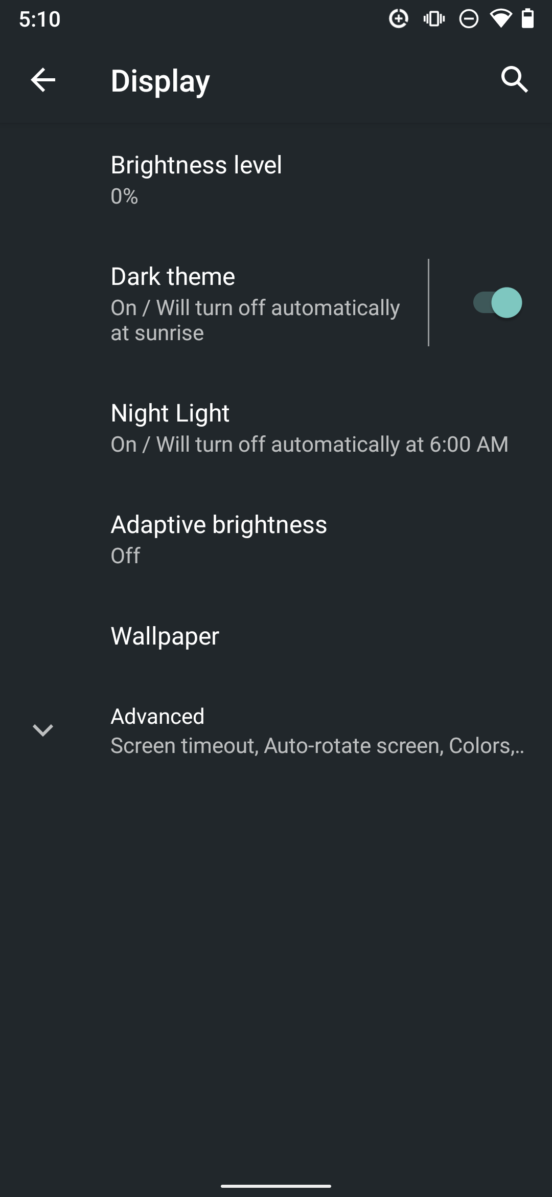 oled friendly dark theme android 10