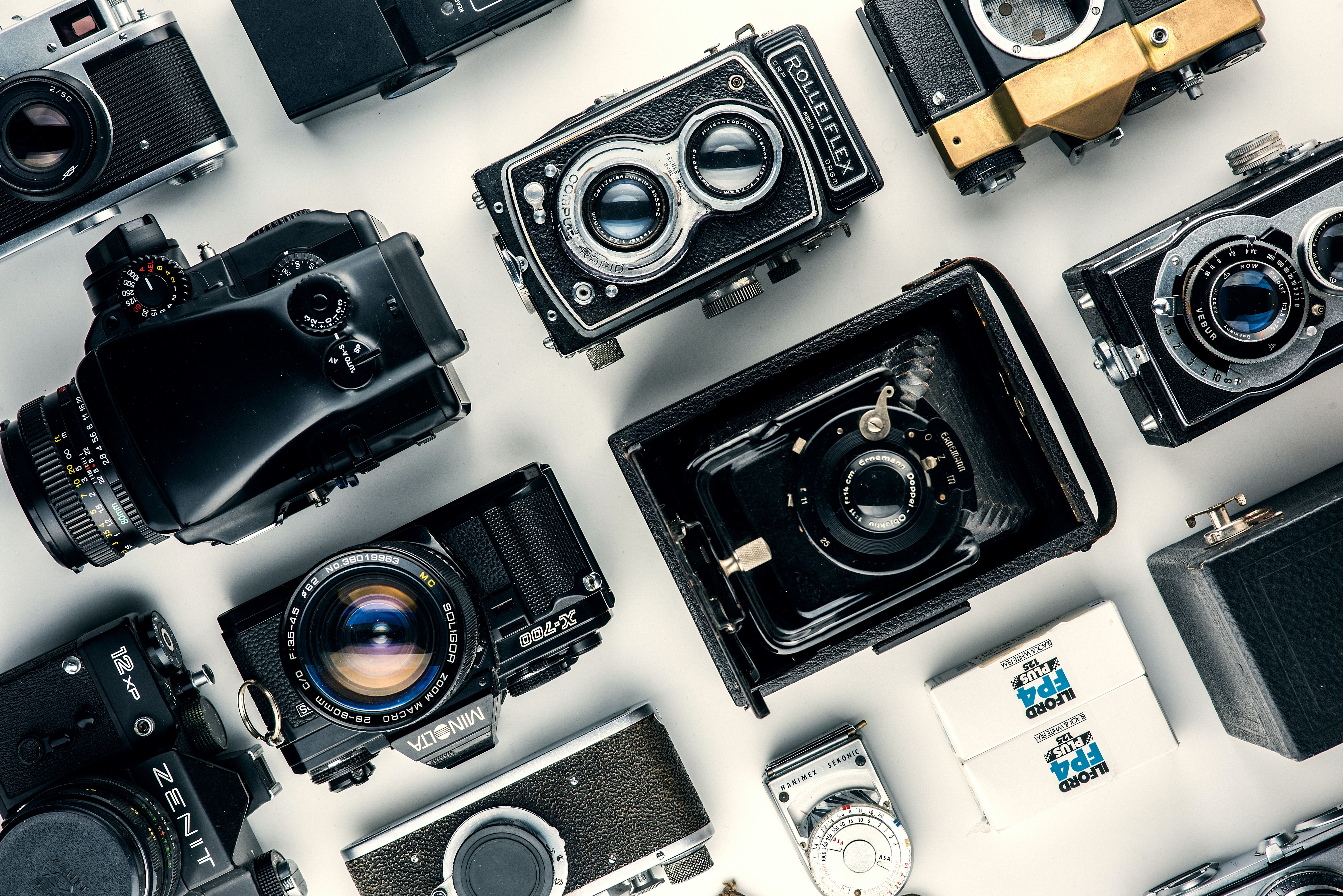 various cameras arranged in symmetrical manner