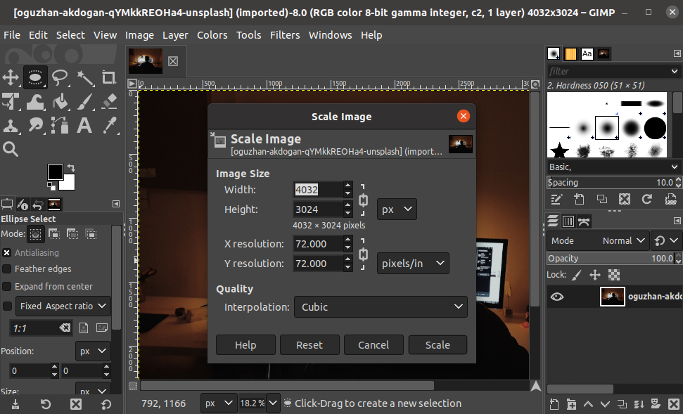 scaling images with gimp - Come installare e utilizzare GIMP su Ubuntu