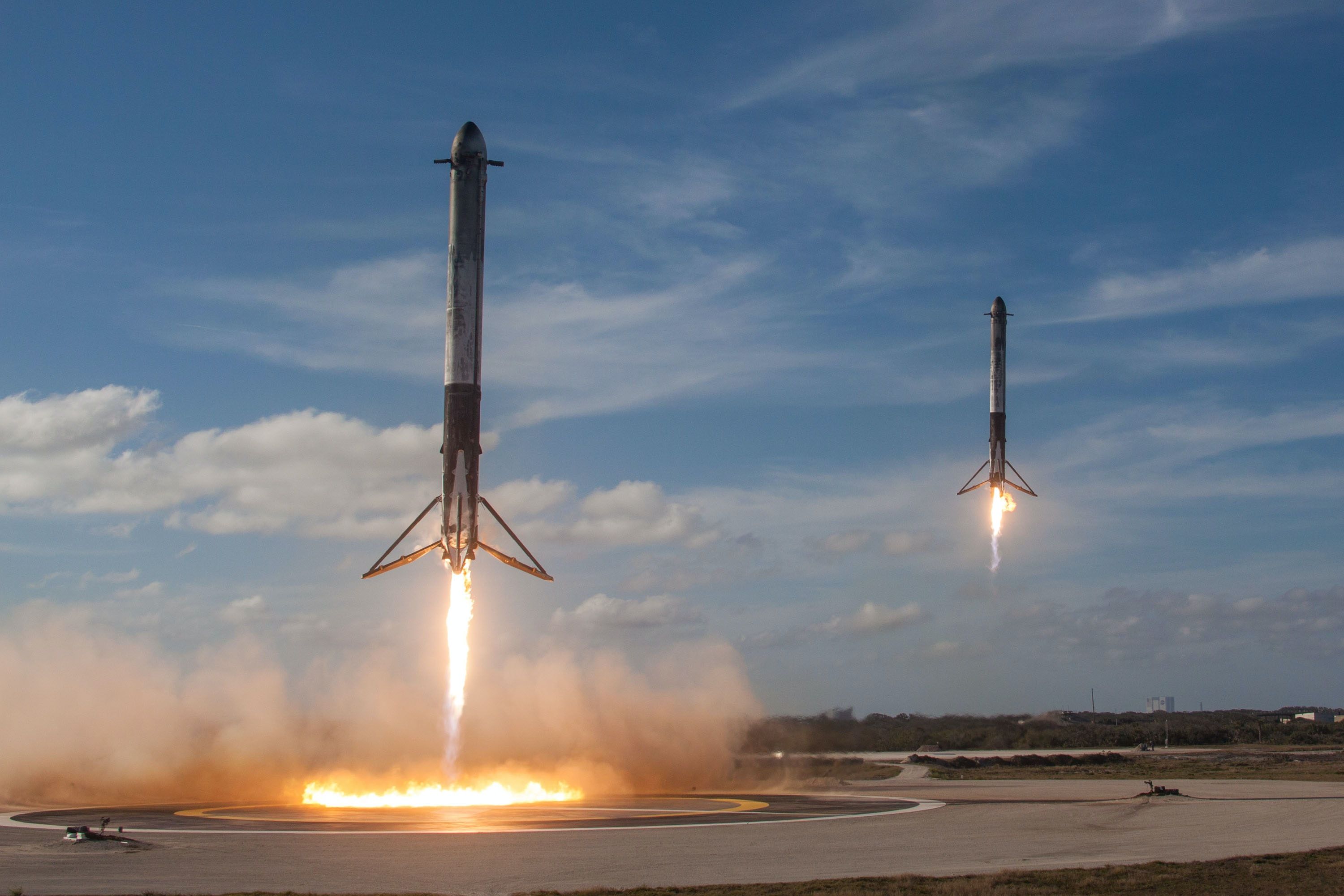 SpaceX Launches Two Rockets