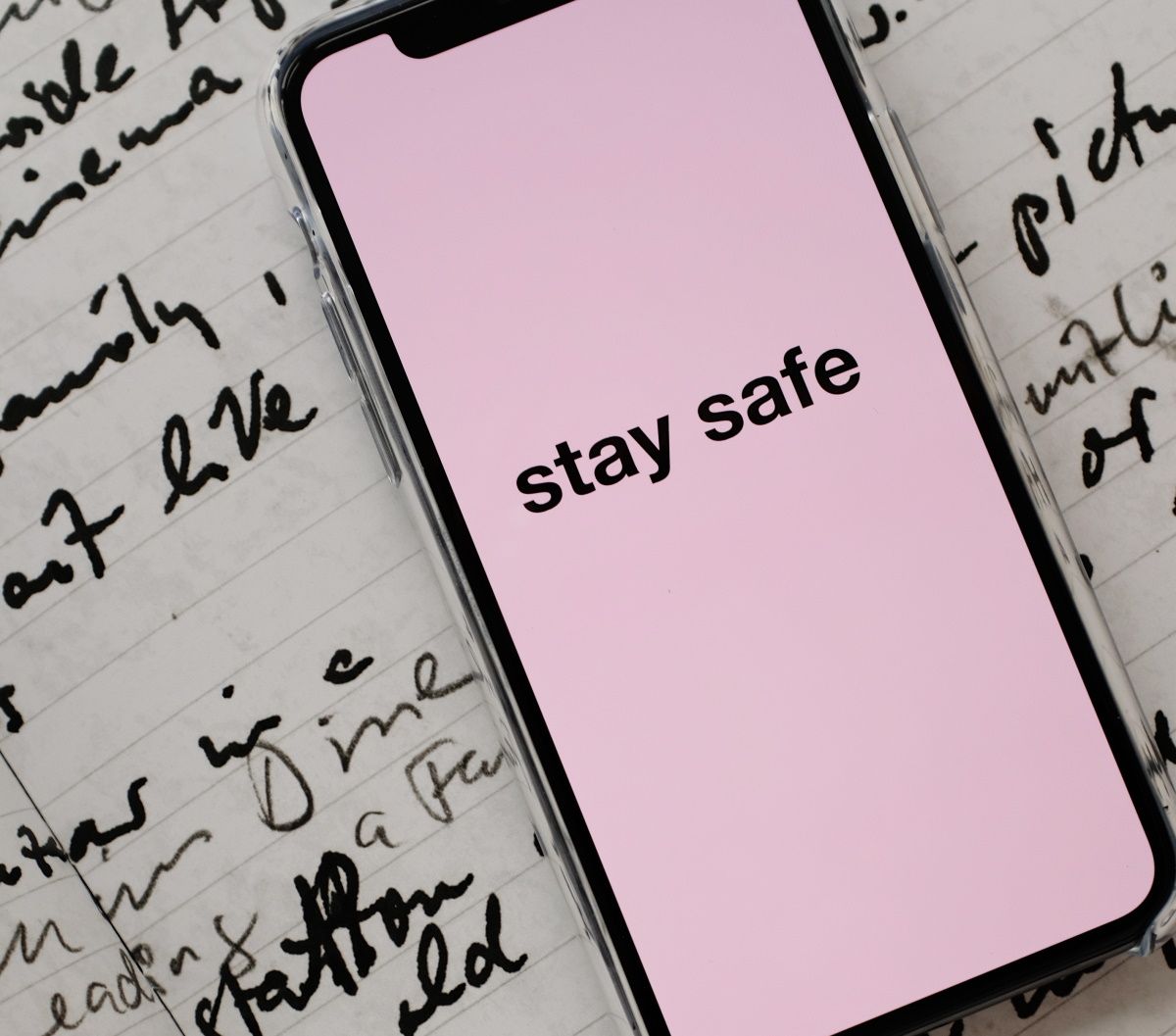 Stay Safe Text on Phone