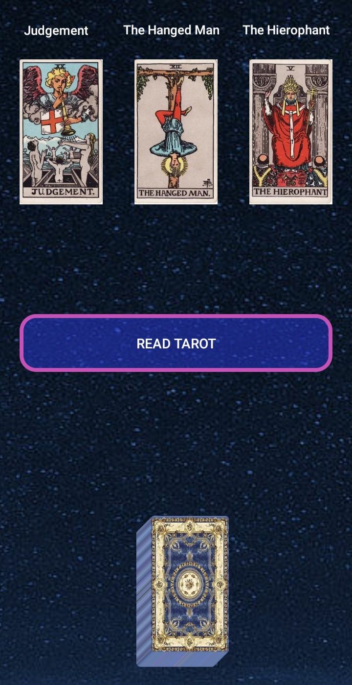 tarot reading screenshot