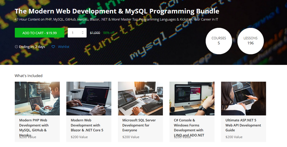 Werden Sie mit diesem Kurs zum Experten für Webentwicklung und MySQL - the modern web development and mysql programming bundle