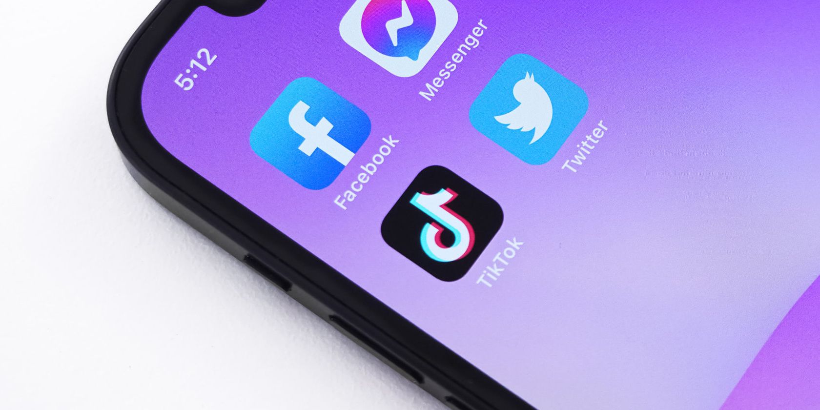 TikTok and other social apps on a mobile phone