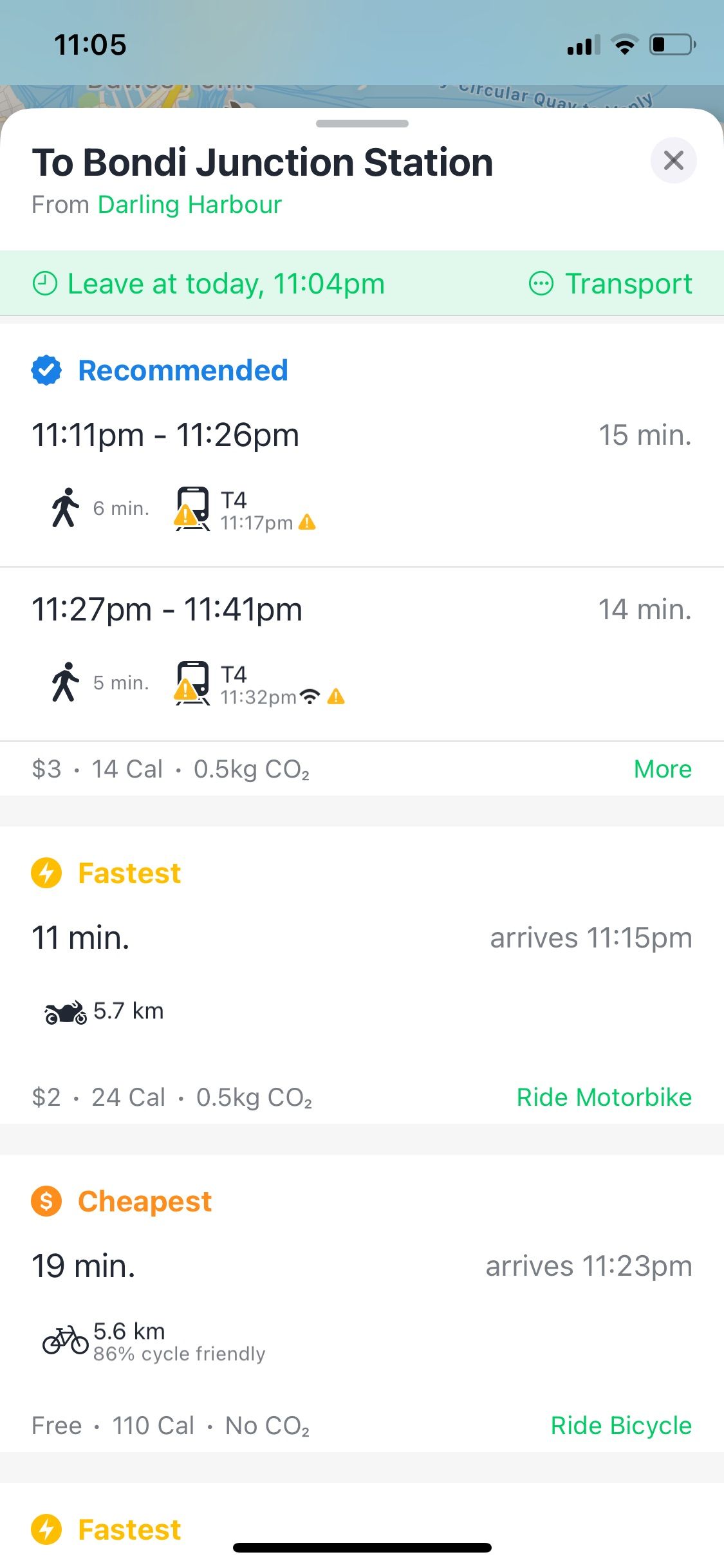 tripgo app suggested routes