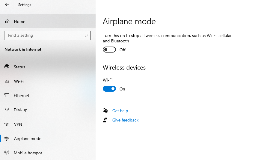 Putting Your Windows 10 Computer in Airplane Mode, University Information  Services