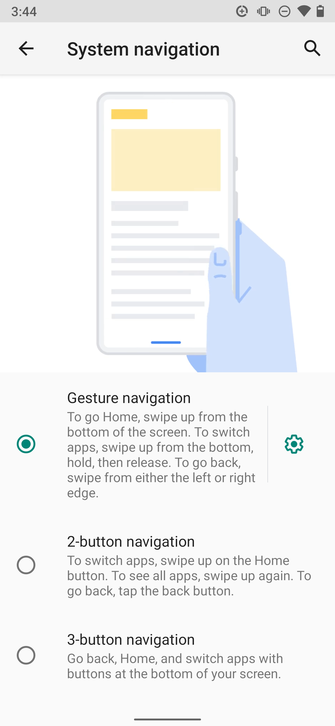 gesture navigation removes the navigation bar