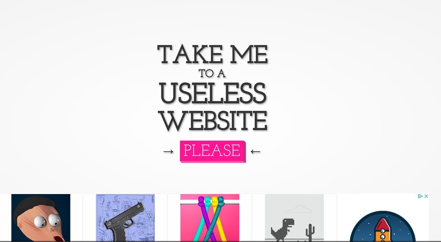 useless web home page screenshot