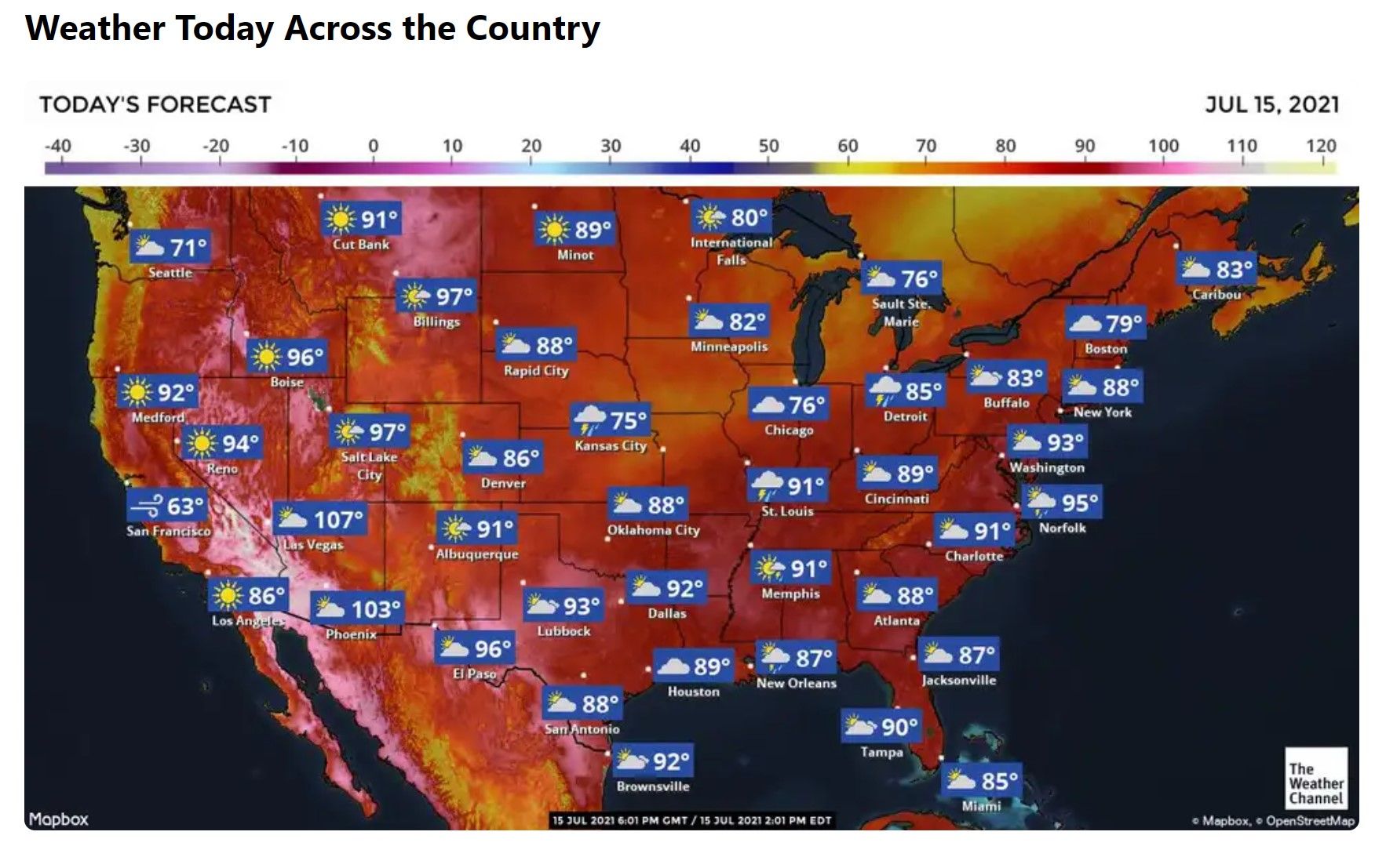 Weather Channel interactive map