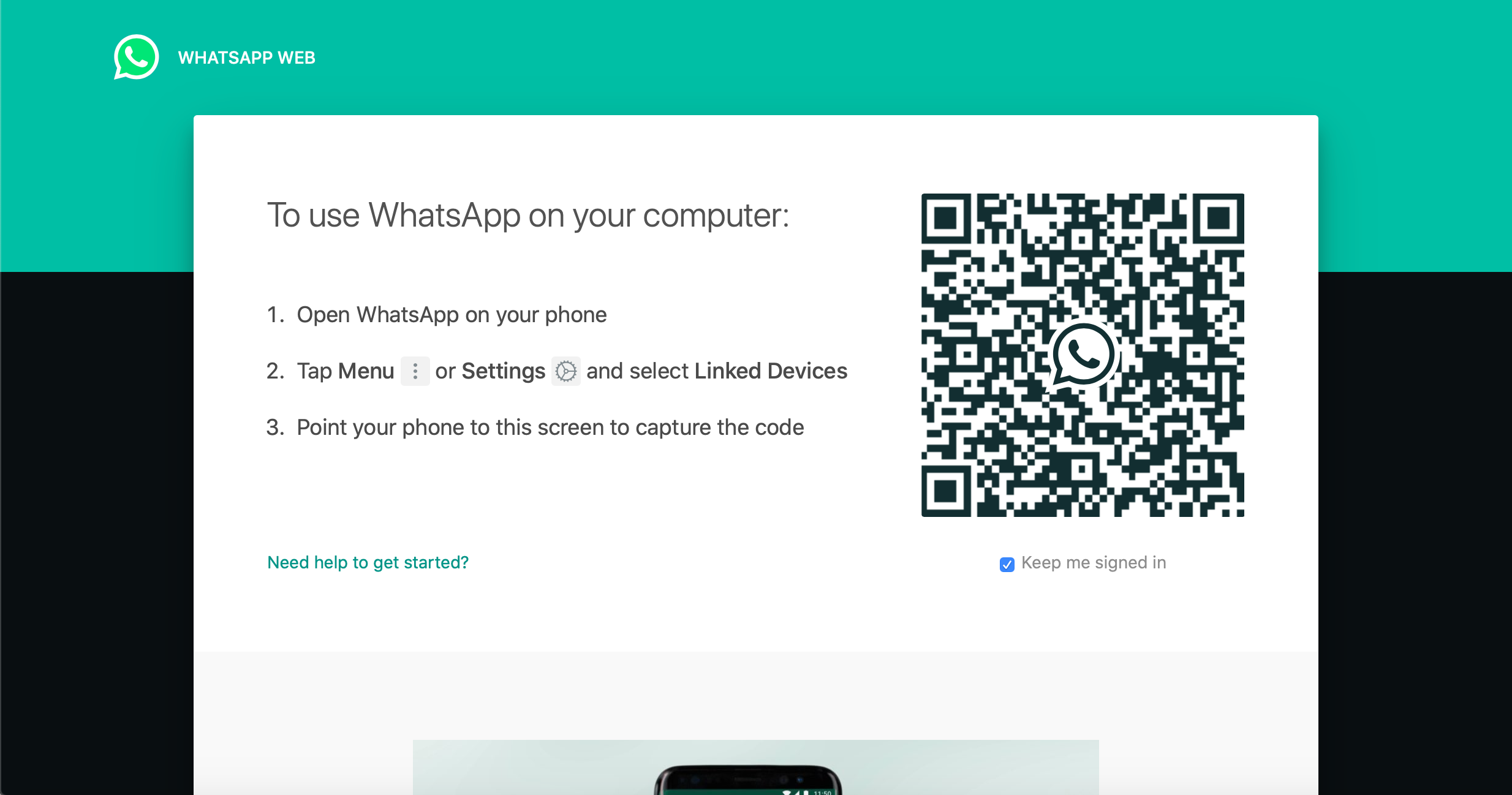 WhatsApp Web and mobile