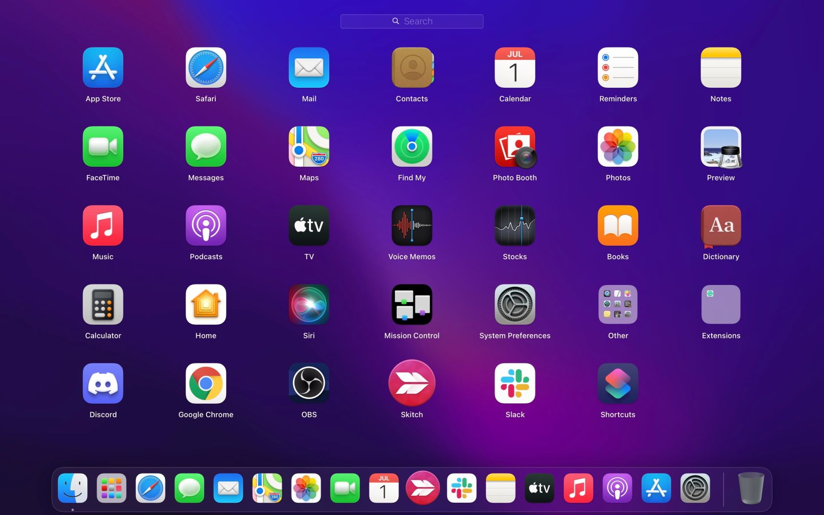 Launchpad in macOS Monterey