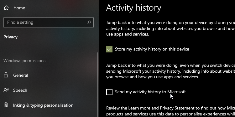 So können Sie den Aktivitätsverlauf von Windows 10 anzeigen und löschen - windows 10 activity history