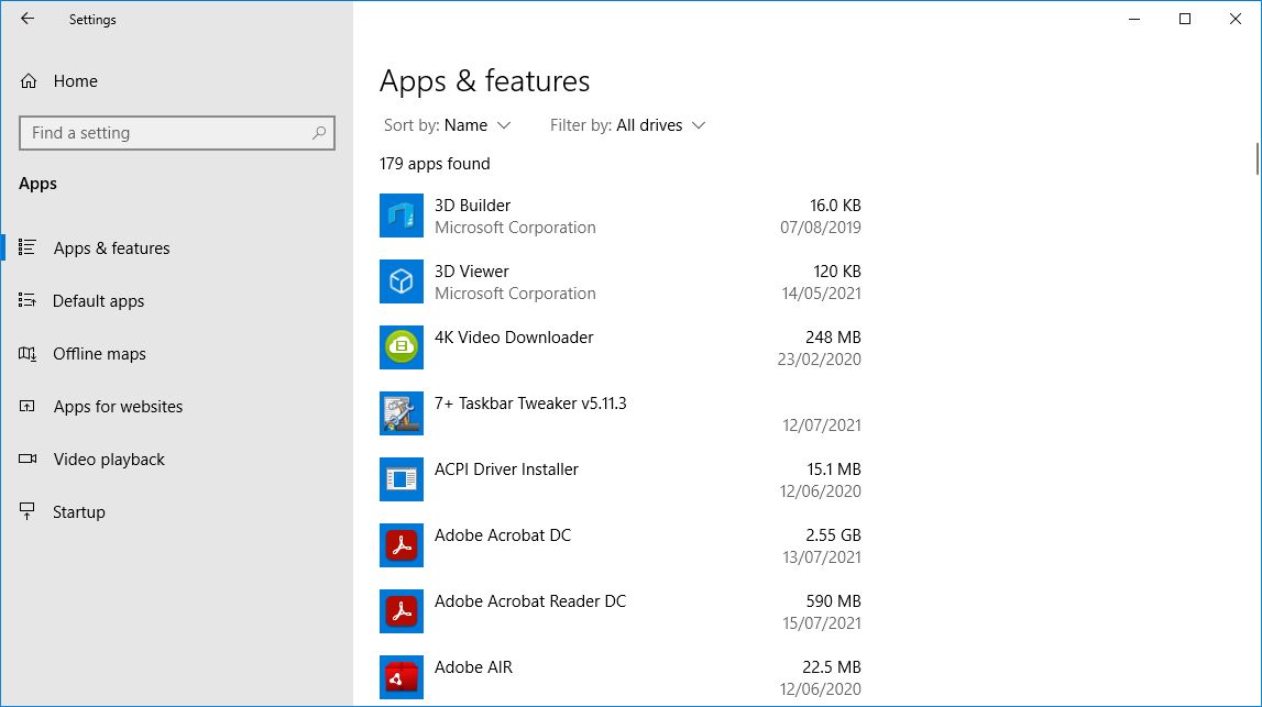 windows 10 apps