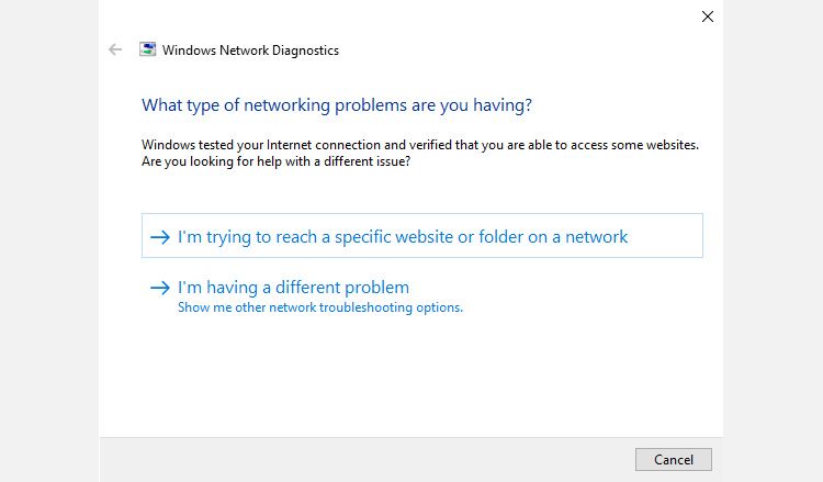 windows 10 network adapter troubleshooter - 8 correzioni per "No Internet Secured" Errore su Windows 10