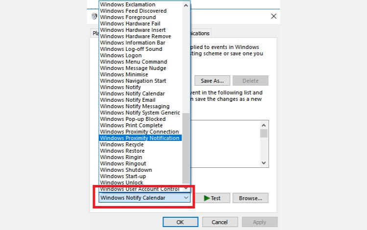 Customizing a sound in Windows 10