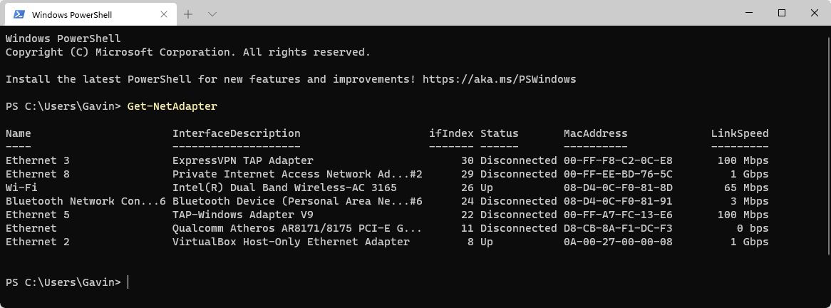 how to find mac address of wireless adapter in windows 10