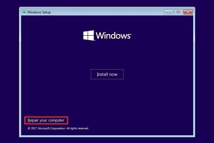 windows memperbaiki komputer Anda