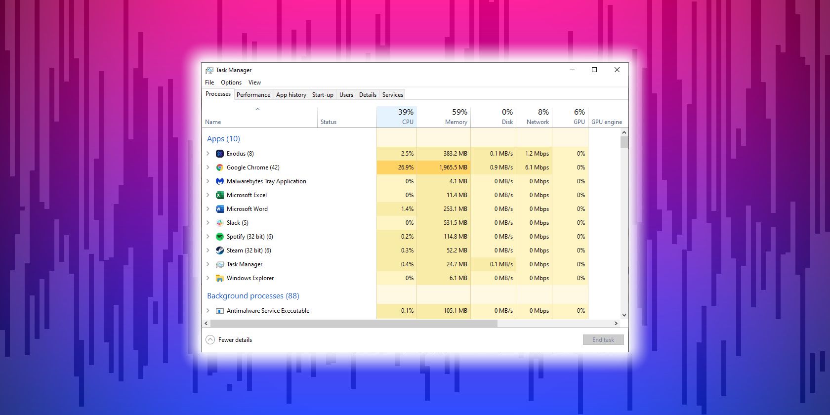 get task manager for windows 10 running on mac