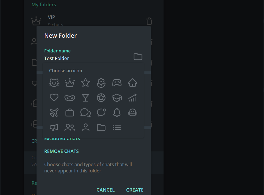 So erstellen und verwenden Sie Chat-Ordner in Telegram - 02 Telegram Set Folder Icon