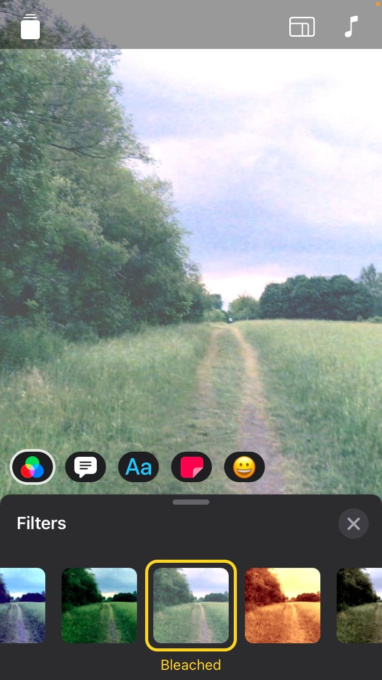 Add filters in Clips