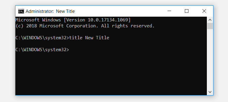 Adding a New Title to the Command Prompt