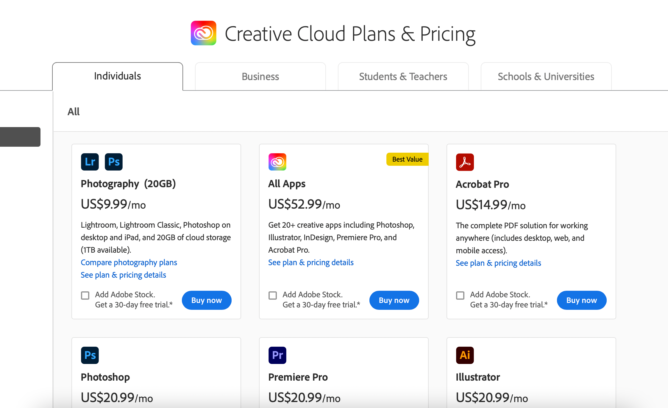 Final Cut Pro X vs. Adobe Premiere Pro: Der ultimative Video-Editor-Kampf - Adobe Premiere Pro Pricing