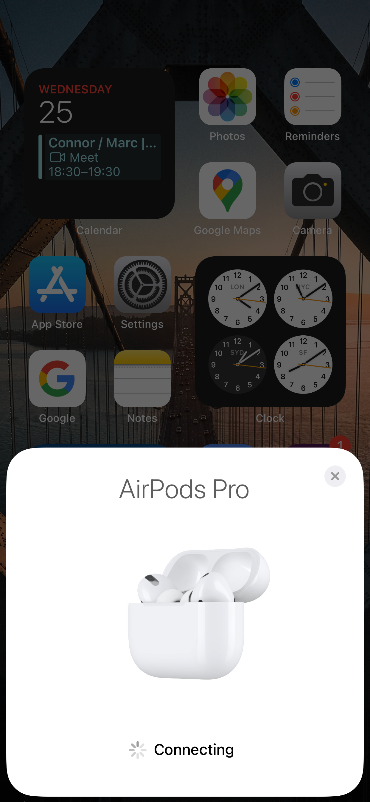 AirPods Connecting Screenshot