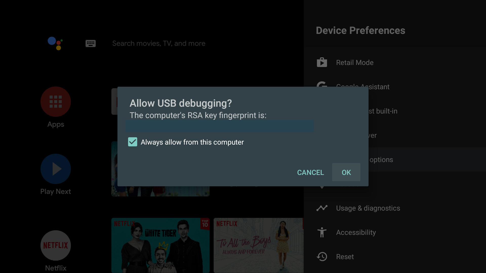 Android-tv-allow-USB-debugging