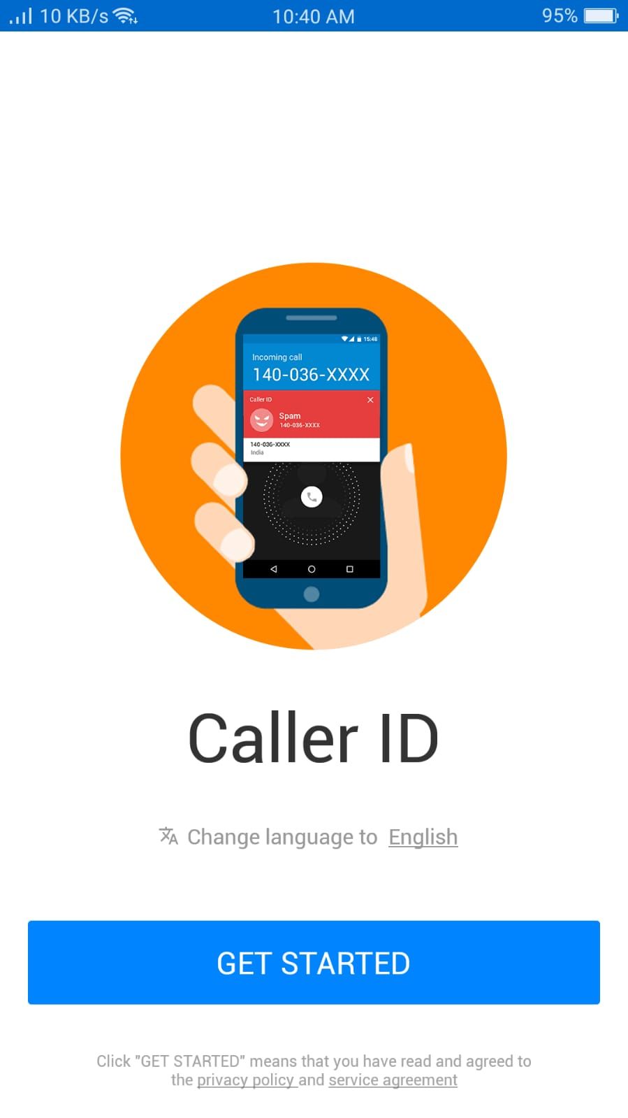 Caller ID - Get Started Page