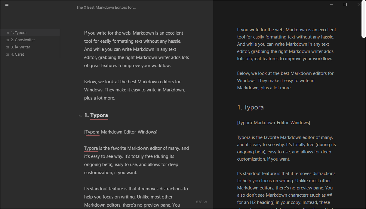 best markdown editor for windows 8.1