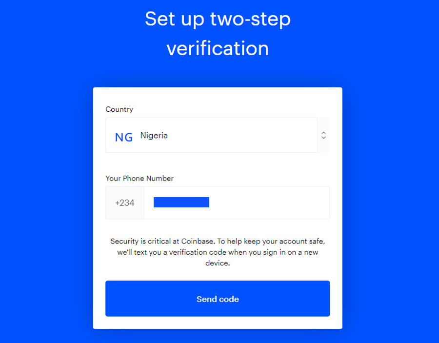coinbase 2 step verification app