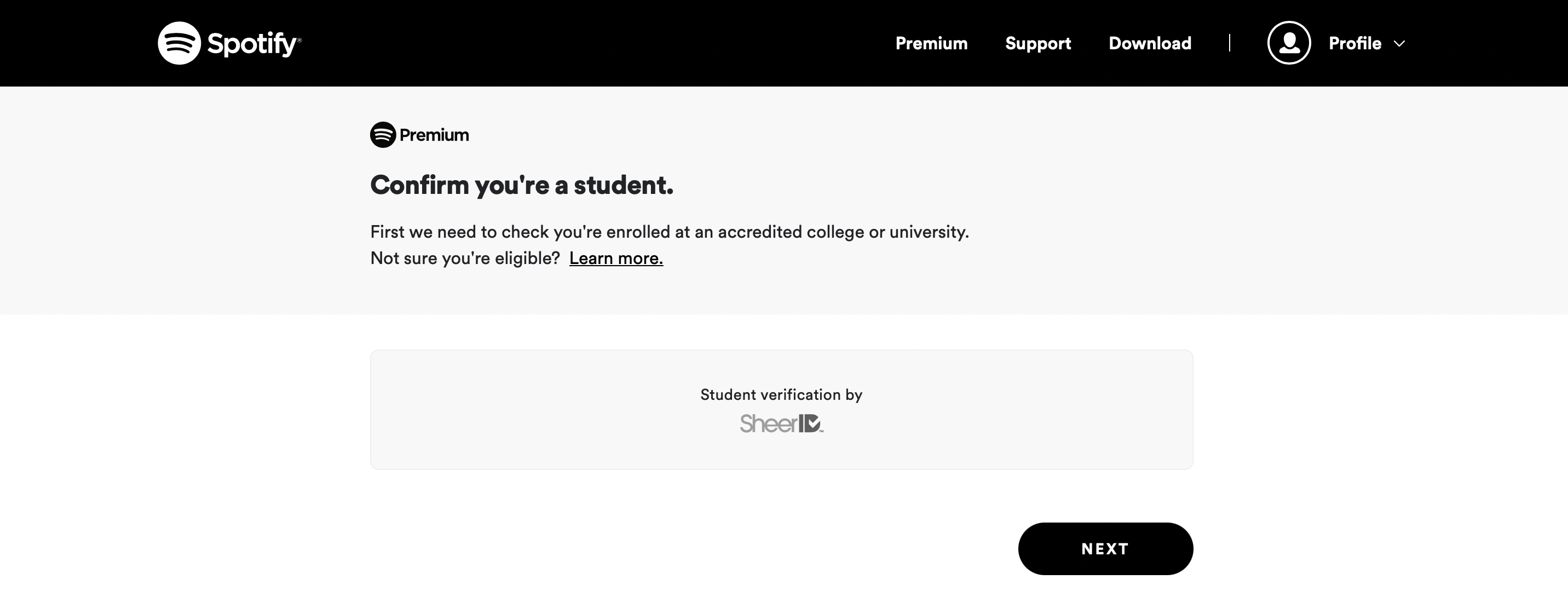 So erhalten Sie Spotify Premium günstig als Student - Confirm Youre a Student Prompt on Spotify Premium Student 1