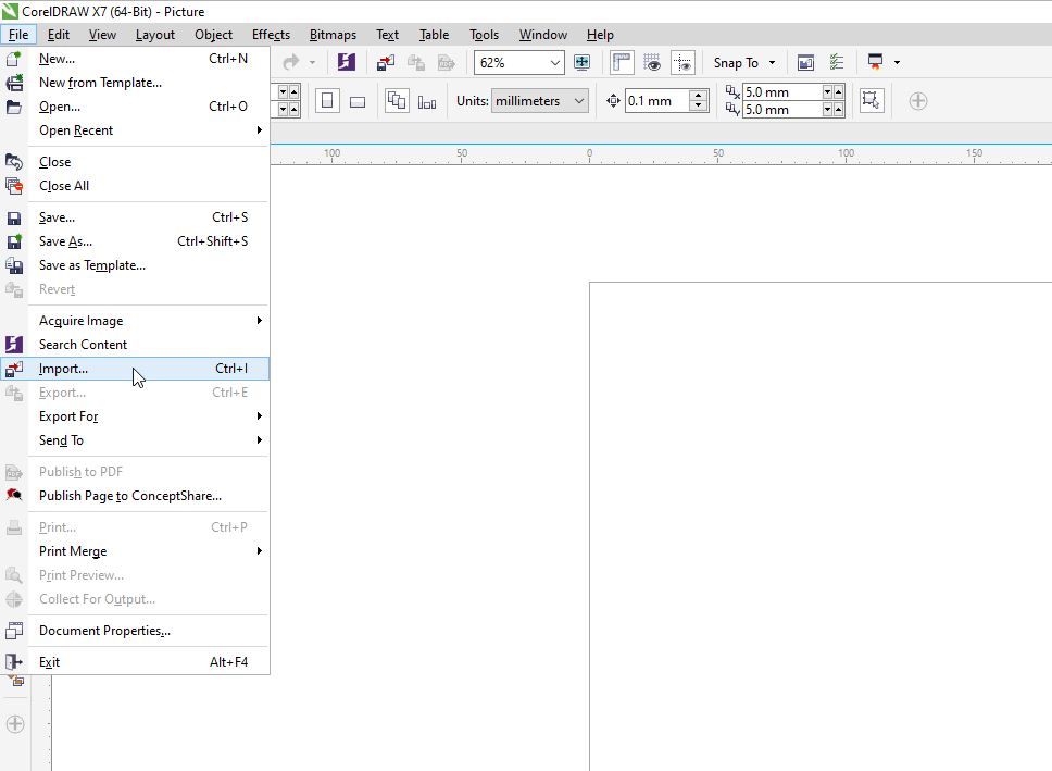 Importing a pic in CorelDRAW