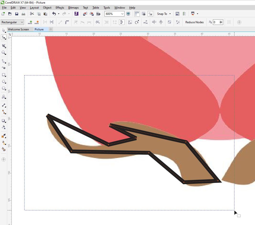 CorelDRAW selecting nodes