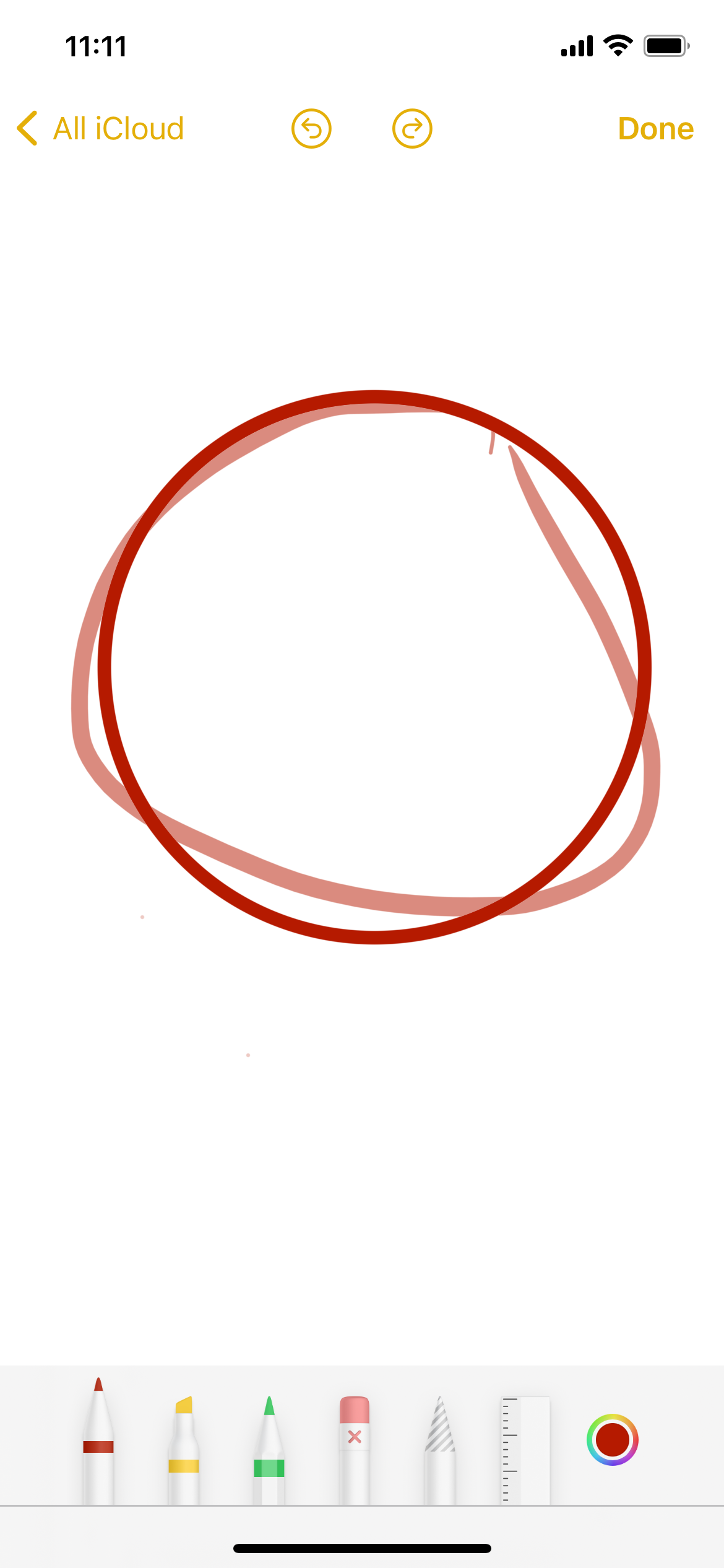Drawing a perfect circle in Markup